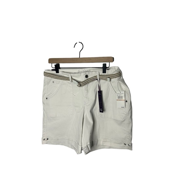 Gloria Vanderbilt all around slimming shorts size 12 white new milah new - Picture 1 of 2